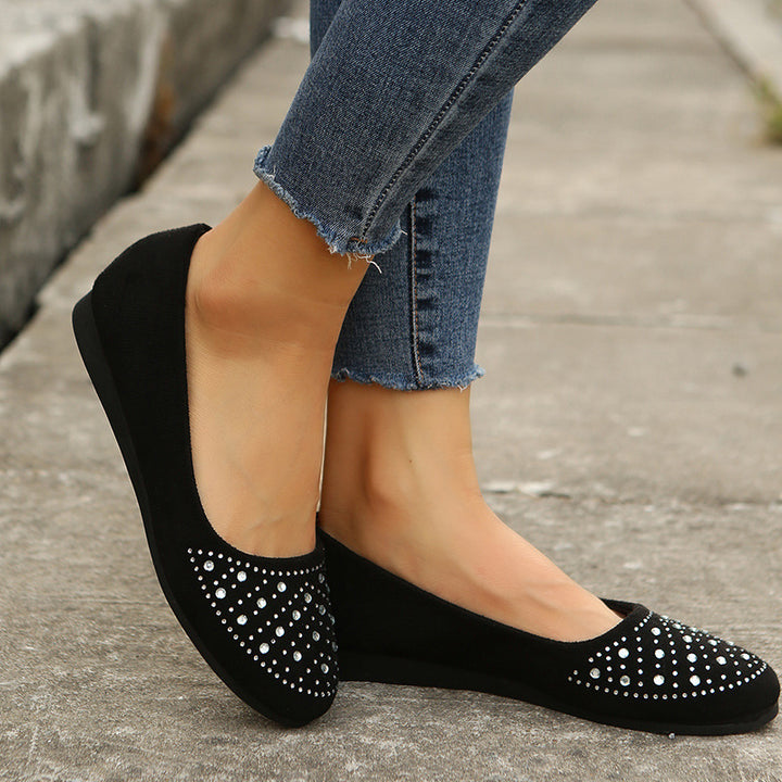 Dame Ballerinas med glitrende strassapplikationer Stilla