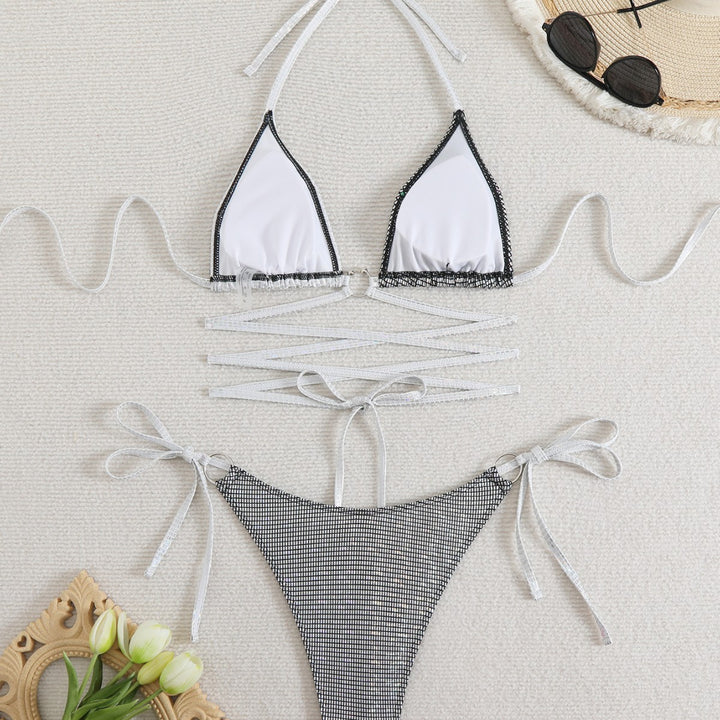 Dame To-delt Crisscross Bikini Sæt Stilla