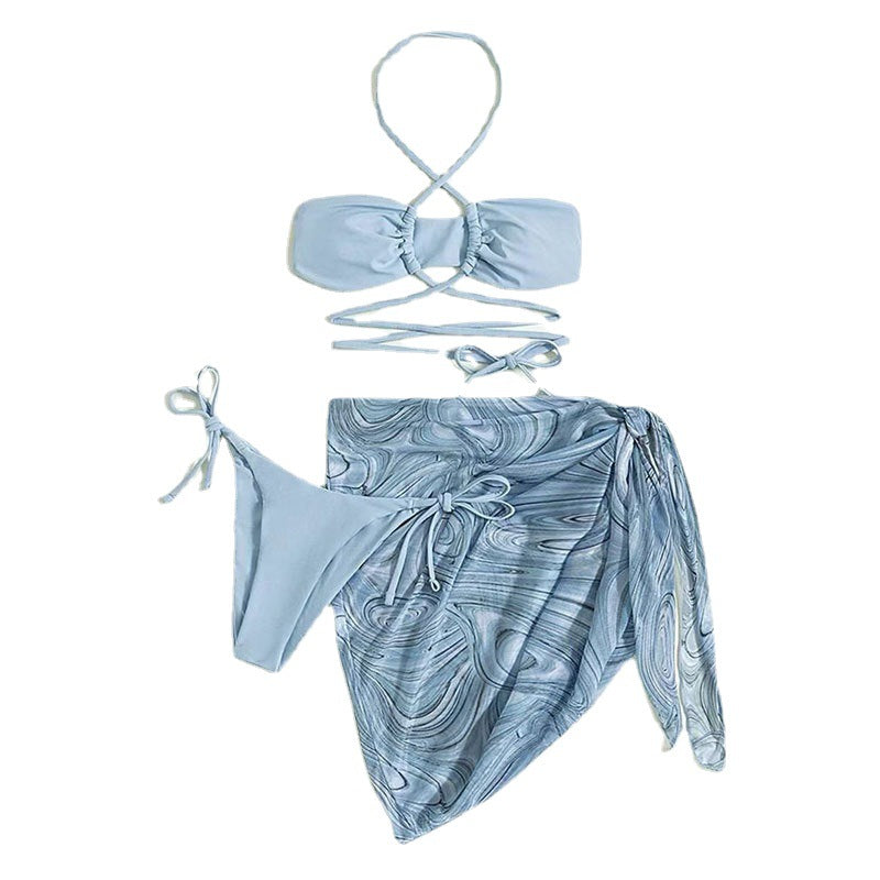Dame bikini-sæt med innovativt indpakningsskørt og justerbare stropper Stilla