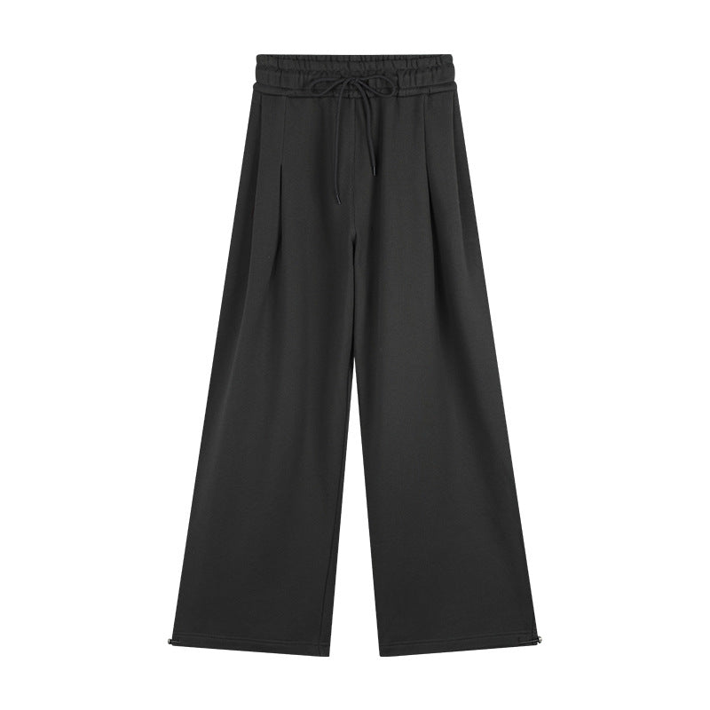 Dame bred Palazzo-bukser med elastisk talje og elegant plisseedetalje Stilla