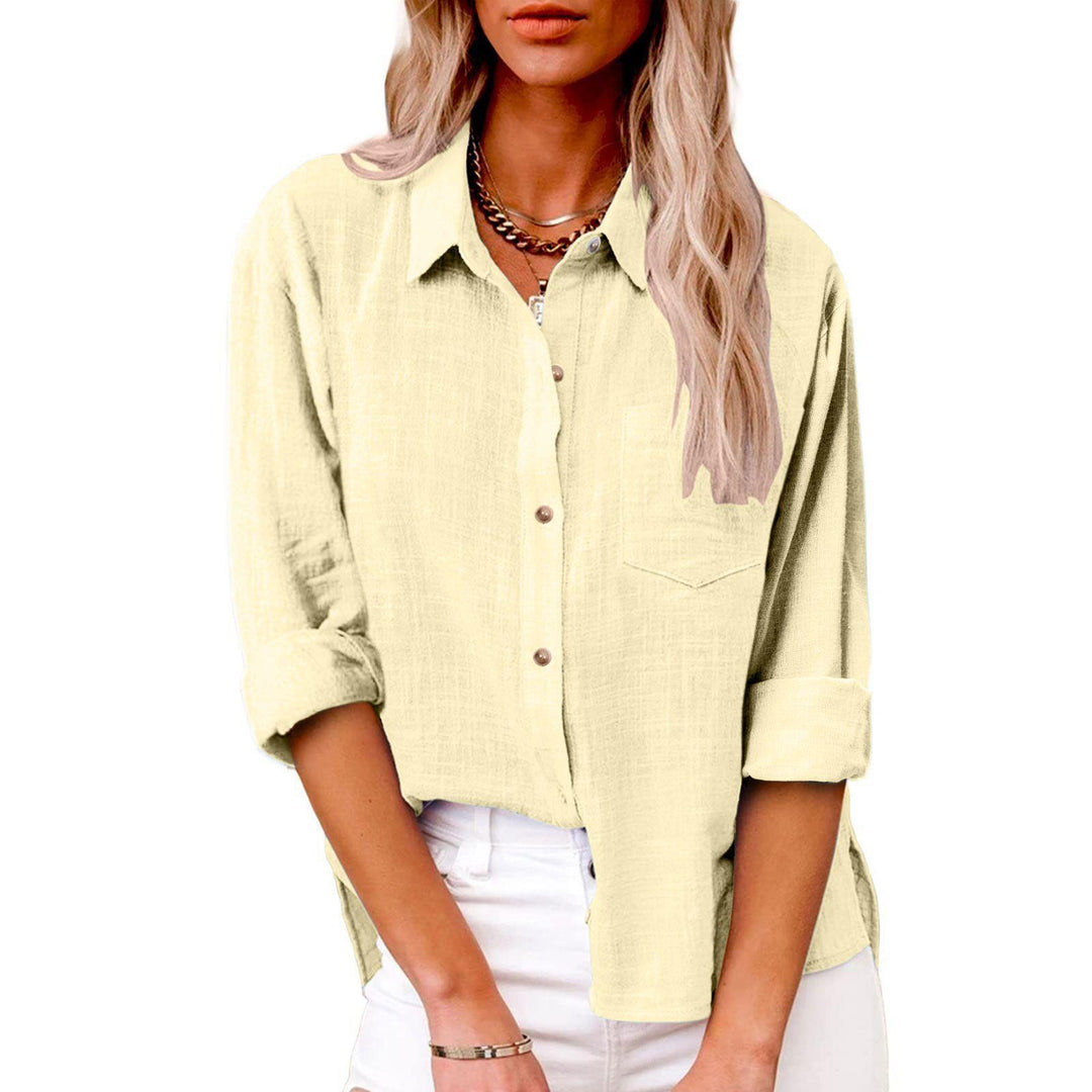 Dame afslappet linned bluse Stilla