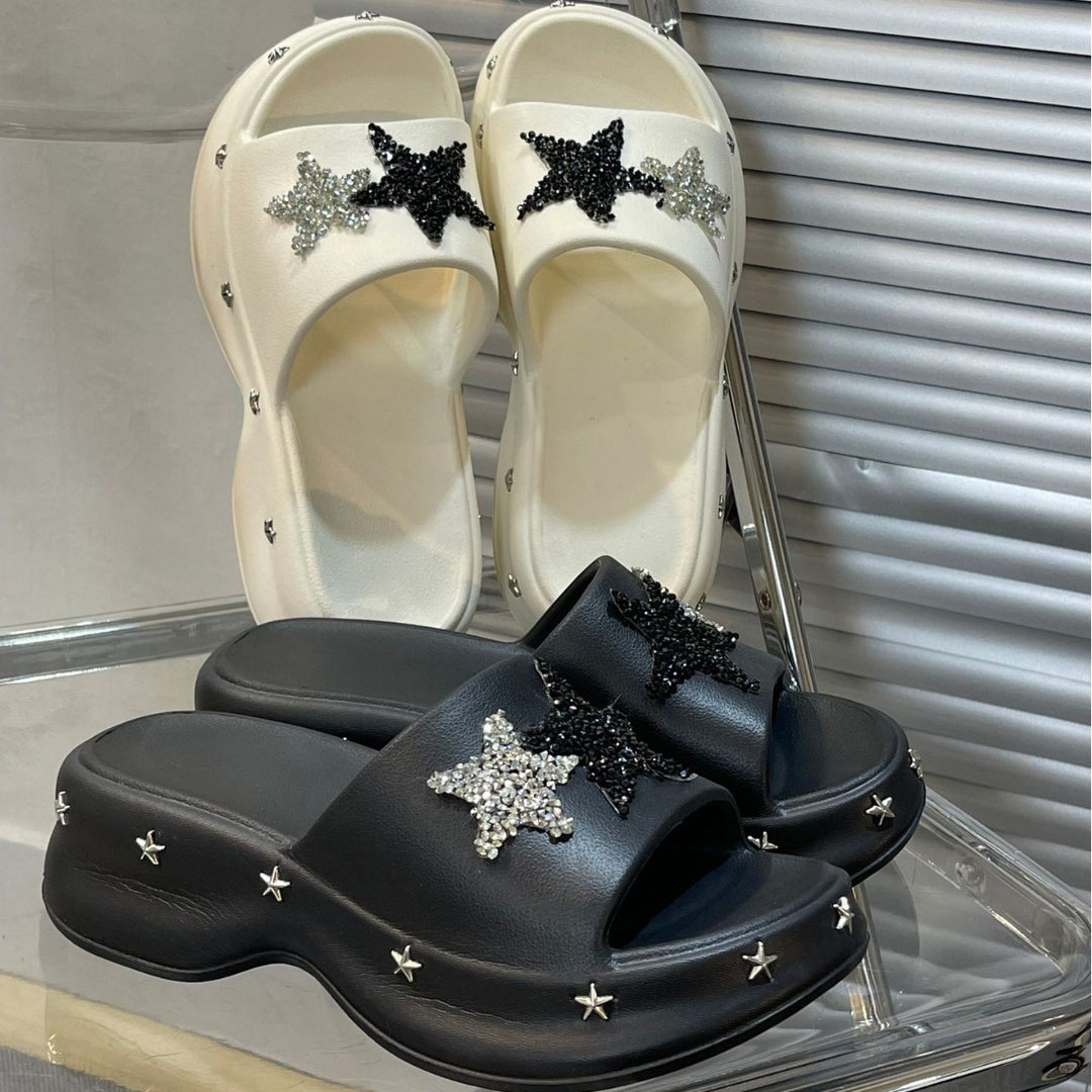 Dame Glamourøse Slides med glimrende stjerneapplikationer Stilla