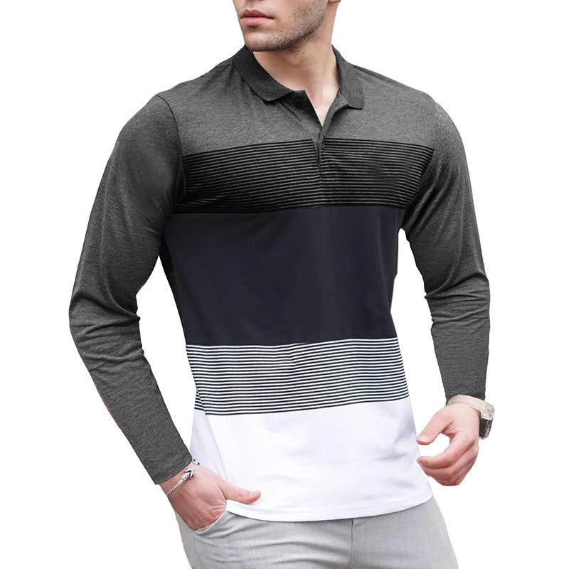 Herrer poloshirt med stilfuldt farveblok-design og åndbare egenskaber Stilla