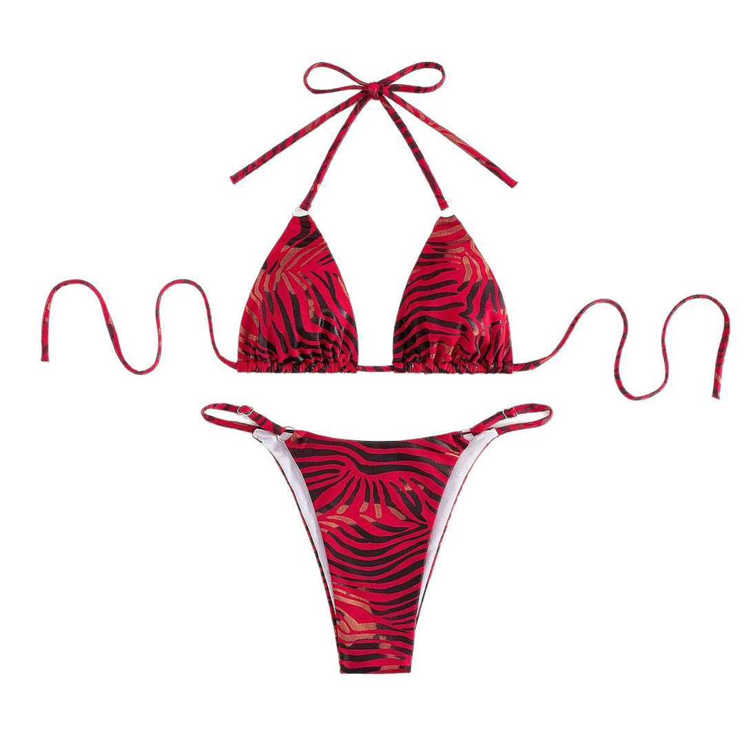 Dame Triangel-Bikini med trendy dyretryk Skovae