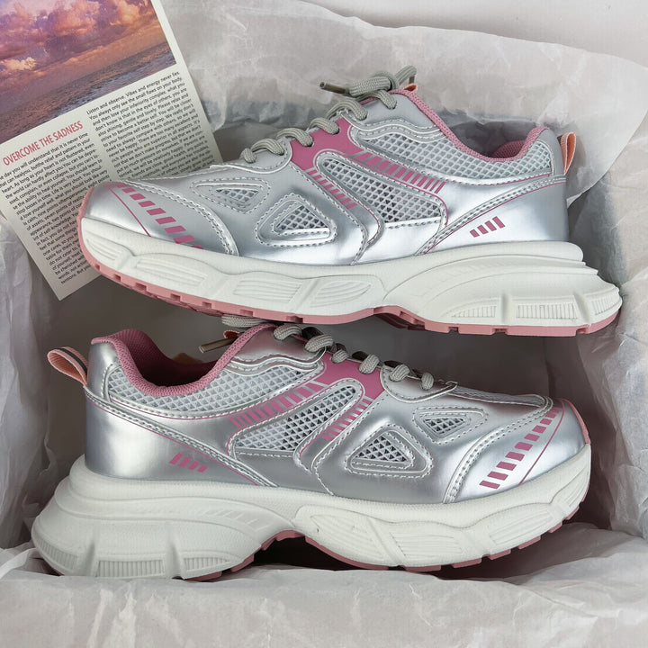 Dame Sportliche Sneakers med reflekterende overdel og stødabsorberende sål Stilla