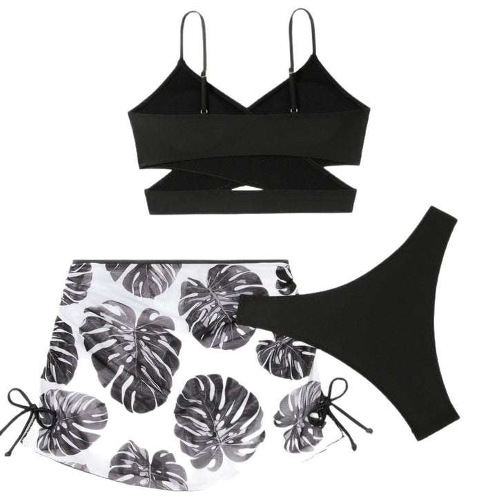 Dame Triangel-Bikini med elegant omslagsskjørt Skovae