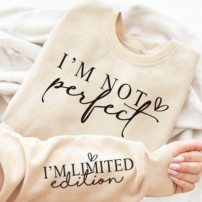 Kvindernes Oversized Sweatshirt med Unikt Statement Print Skovae