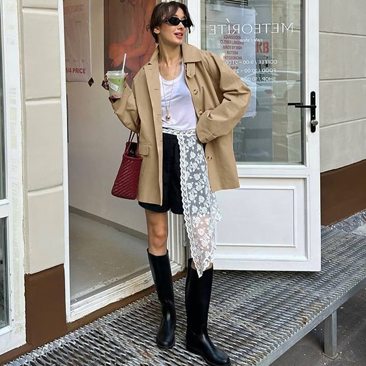 Dame Oversized Blazer med moderne snit og alsidigt design Stilla