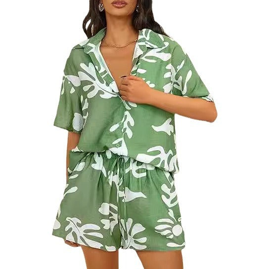Dame Sommerligt Kortærmet Outfit Stilla