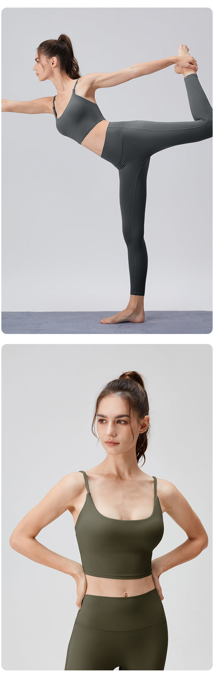 Stilla | Series Sports Bra Spaghetti Strap Yoga Top Til Kvinder, Åndbar Nude Følelse Til Løb Og Træning