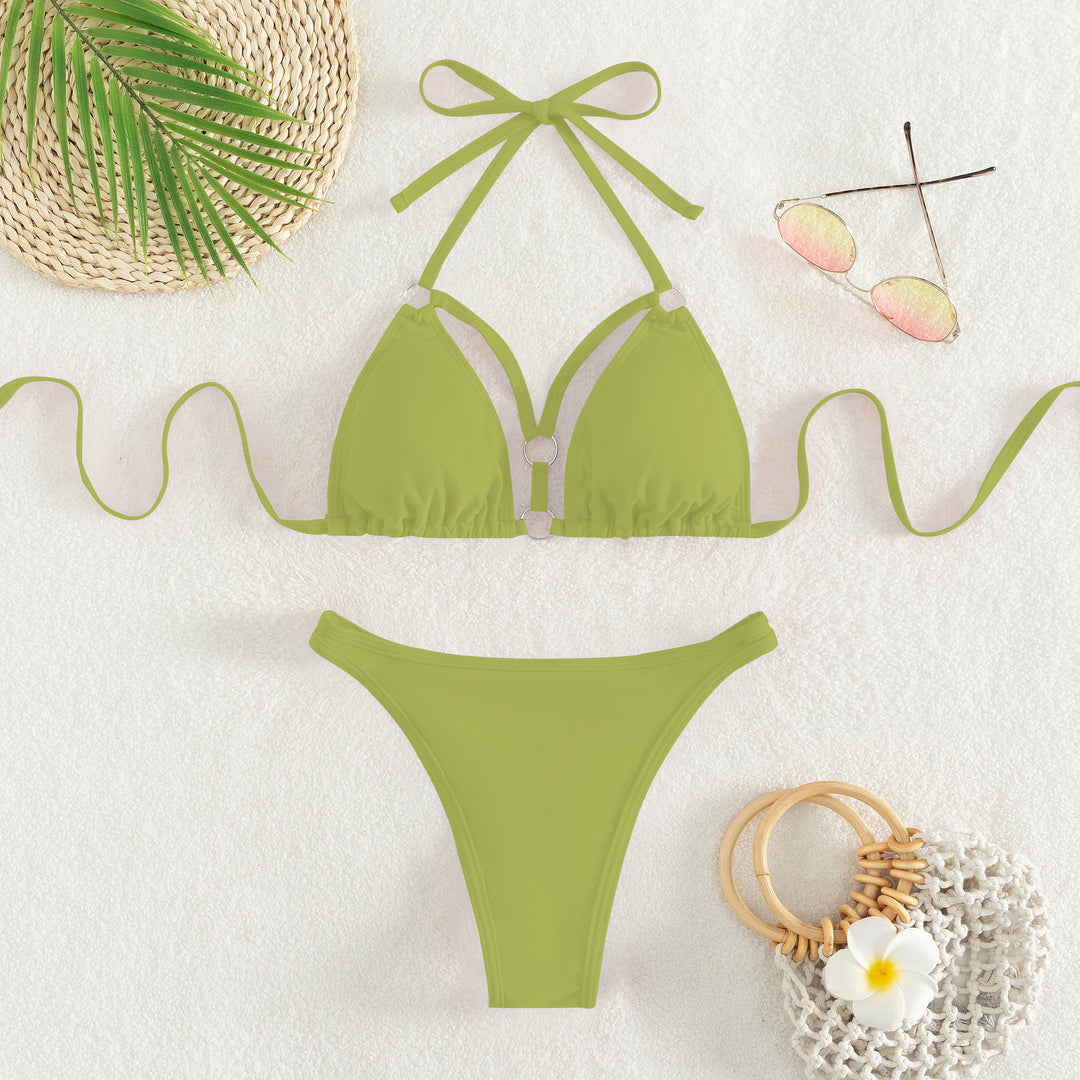 Dame Triangel-Bikini-Sæt med chic bære-system og elegante accent-detaljer Stilla