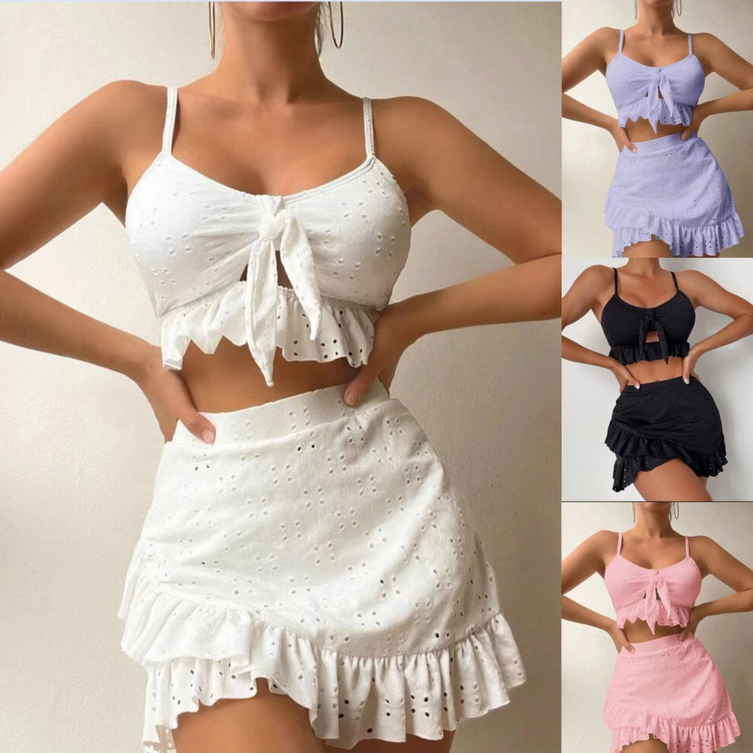 Damer cropped top og miniskørt sæt Skovae