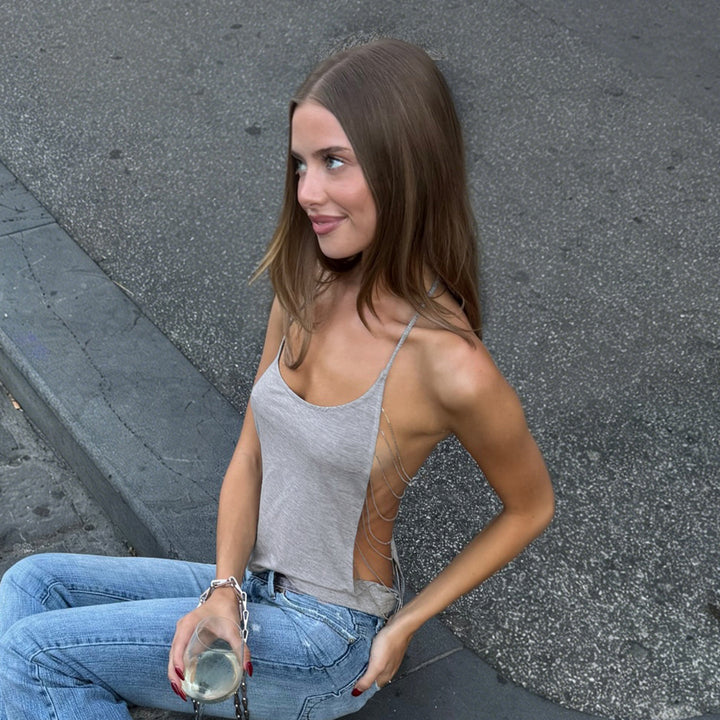 Dame Sporty Tanktop med innovativt rygdesign Skovae
