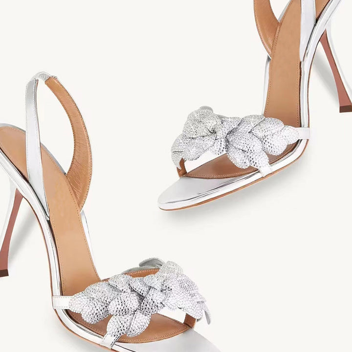 Femme Strappy Højhælede Sandaler med dekorative Knoten detaljer Stilla