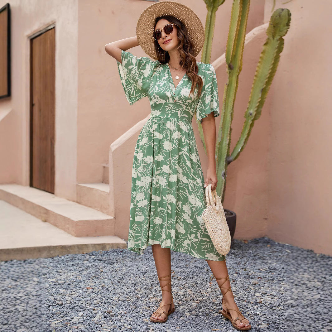 Femme Floral Bånd Maxi Kjole Stilla