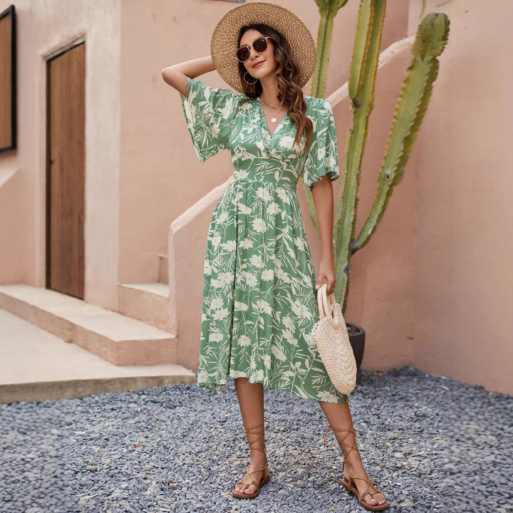 Femme Floral Bånd Maxi Kjole Stilla