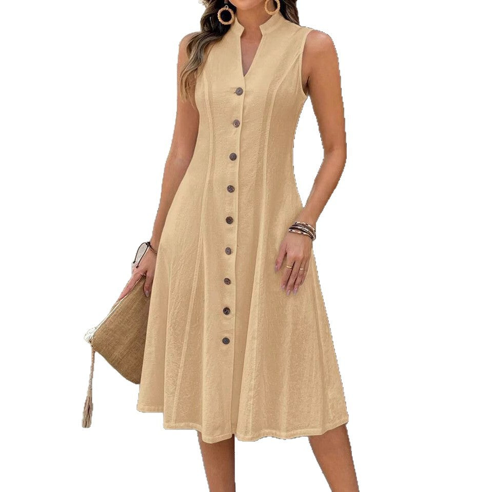 Dame Button-Down Midi Kjole Stilla