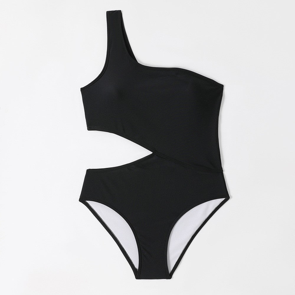 Dame Ensidig Badedragt med stilfuld Cut-Out og asymmetrisk Design Stilla