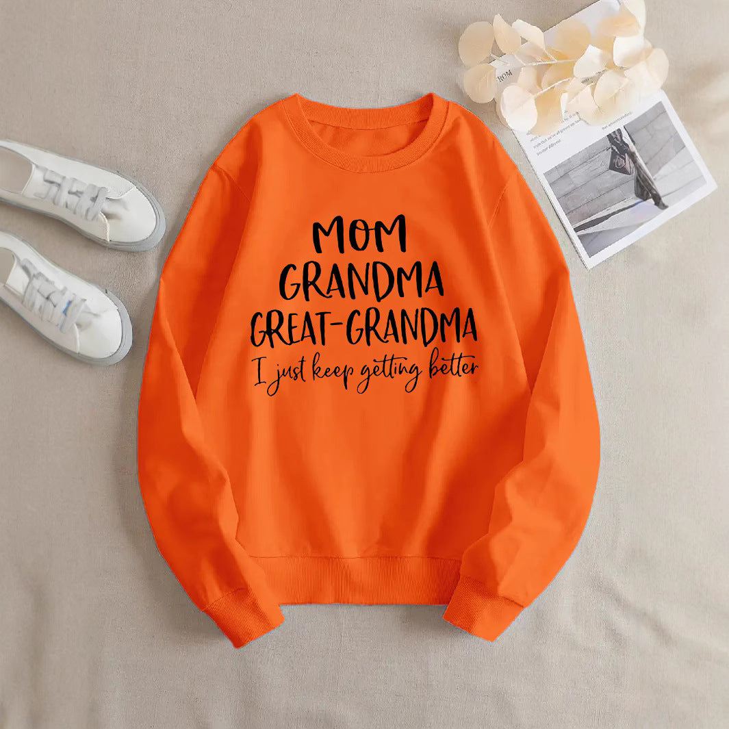 Kvinders sweatshirt med kreativ familieprint og komfortabel pasform Stilla