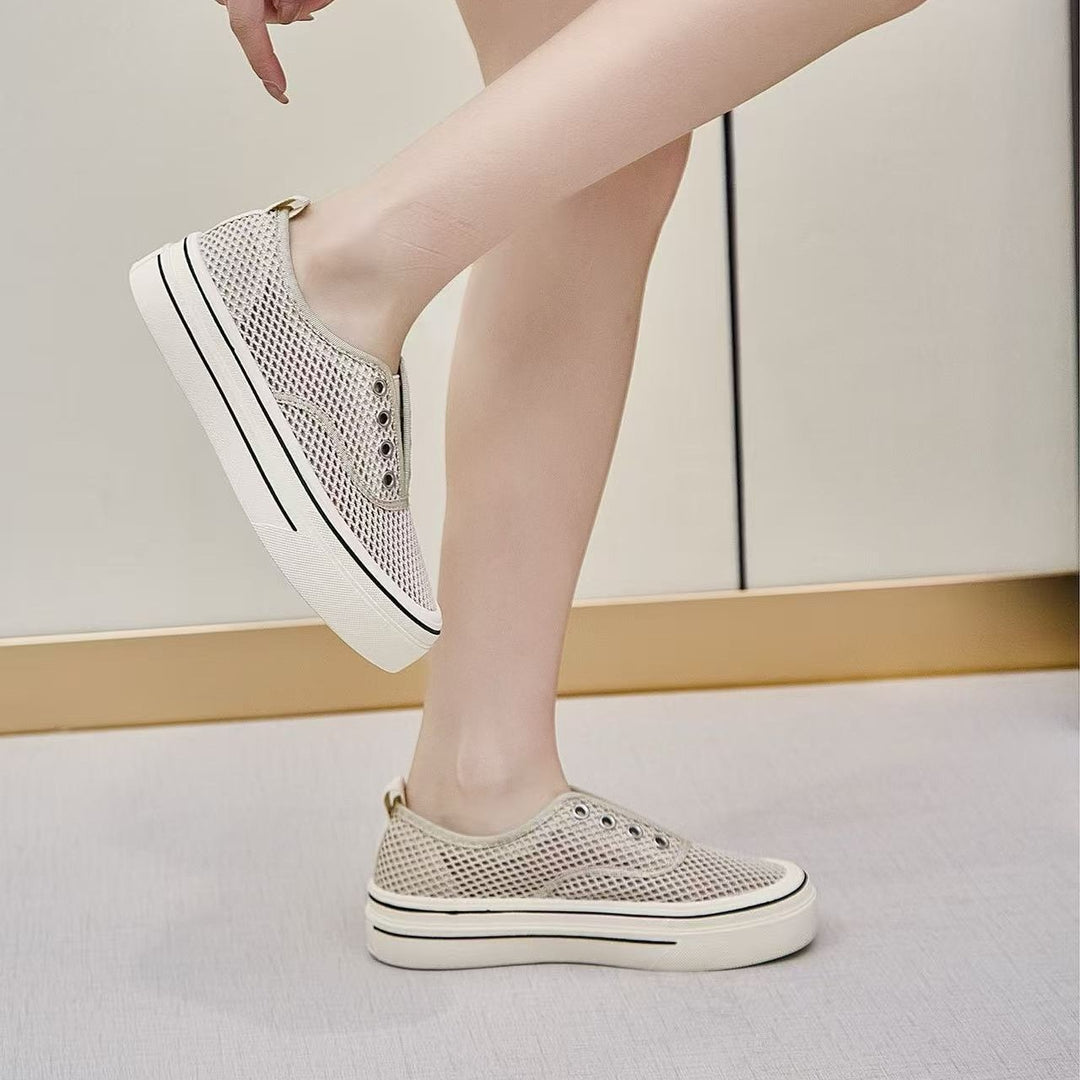 Dame Komfortable Net-sneakers med fashionabelt design Stilla