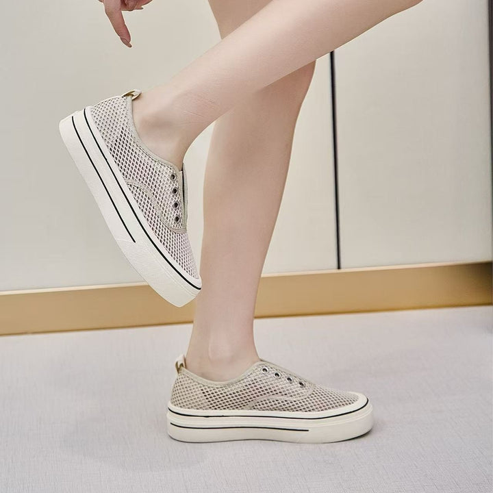 Dame Komfortable Net-sneakers med fashionabelt design Stilla
