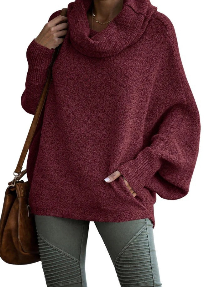 Dame casual turtleneck sweater med brede ærmer Stilla