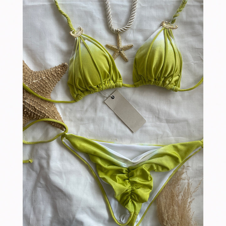 Dame bikini med elegant draperet design og justerbare stropper Stilla