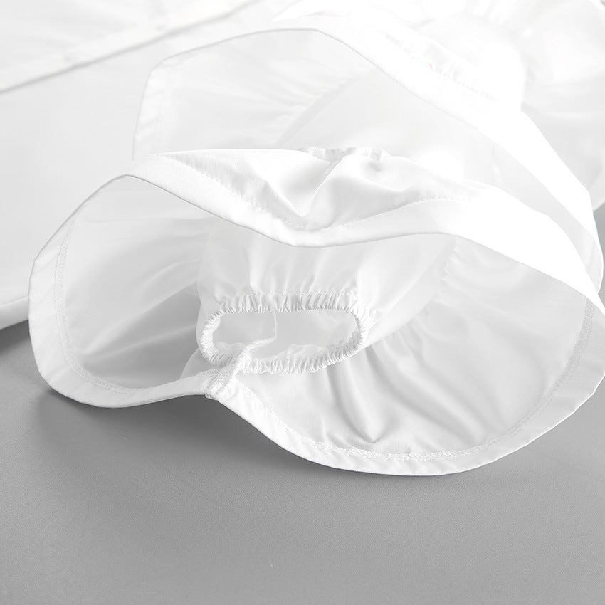 Damebluse med voluminøse rynkede ærmer Stilla