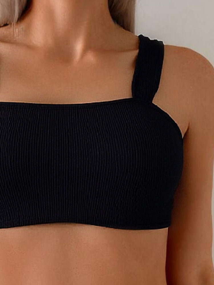Dame bandeau bikini med brede stropper Skovae