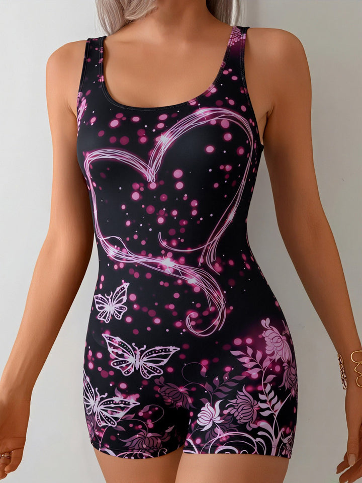 Dame Sporty svømmedragt med moderne print Skovae
