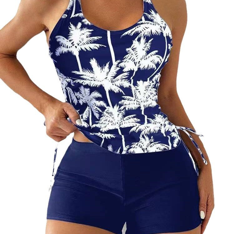 Dame Sport Tankini Sæt med blomsterdesign og korte shorts Stilla