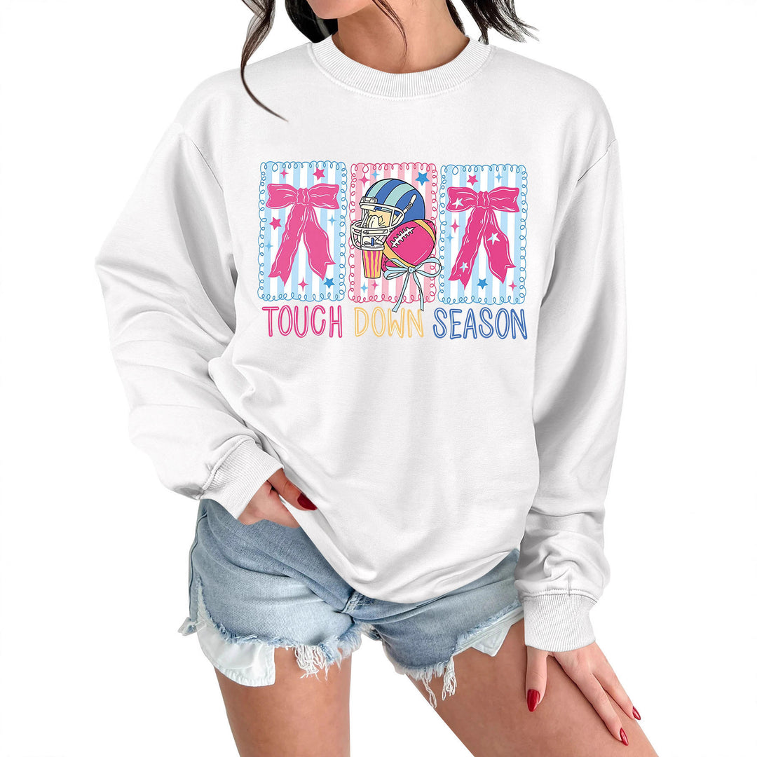 Kvinders sweatshirt med kreativ fodboldmotiv og afslappet snit Stilla