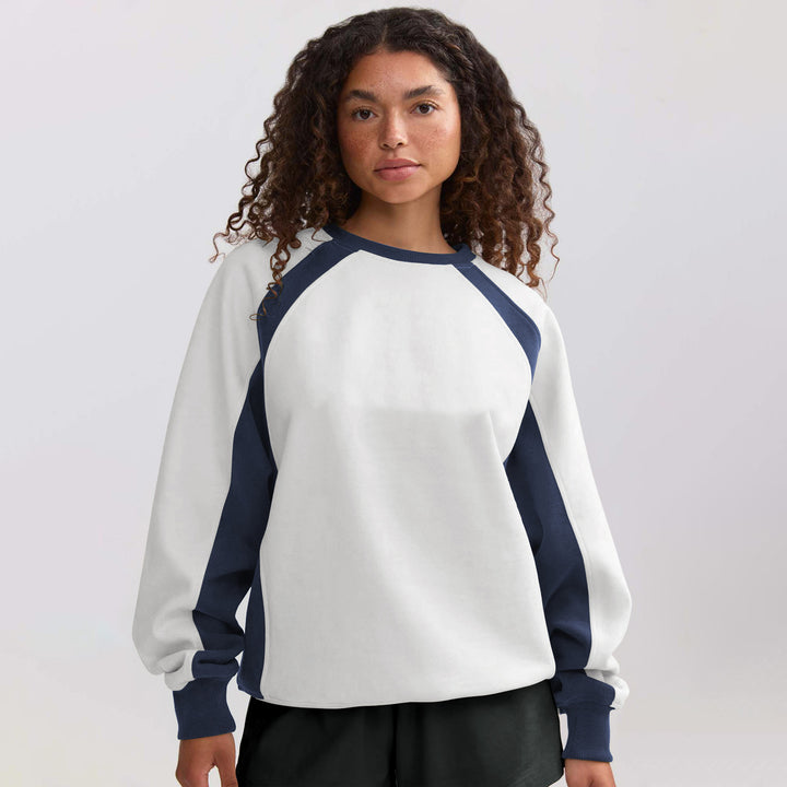 Dame Sporty Sweatshirt med kontrasterende indsatser Stilla