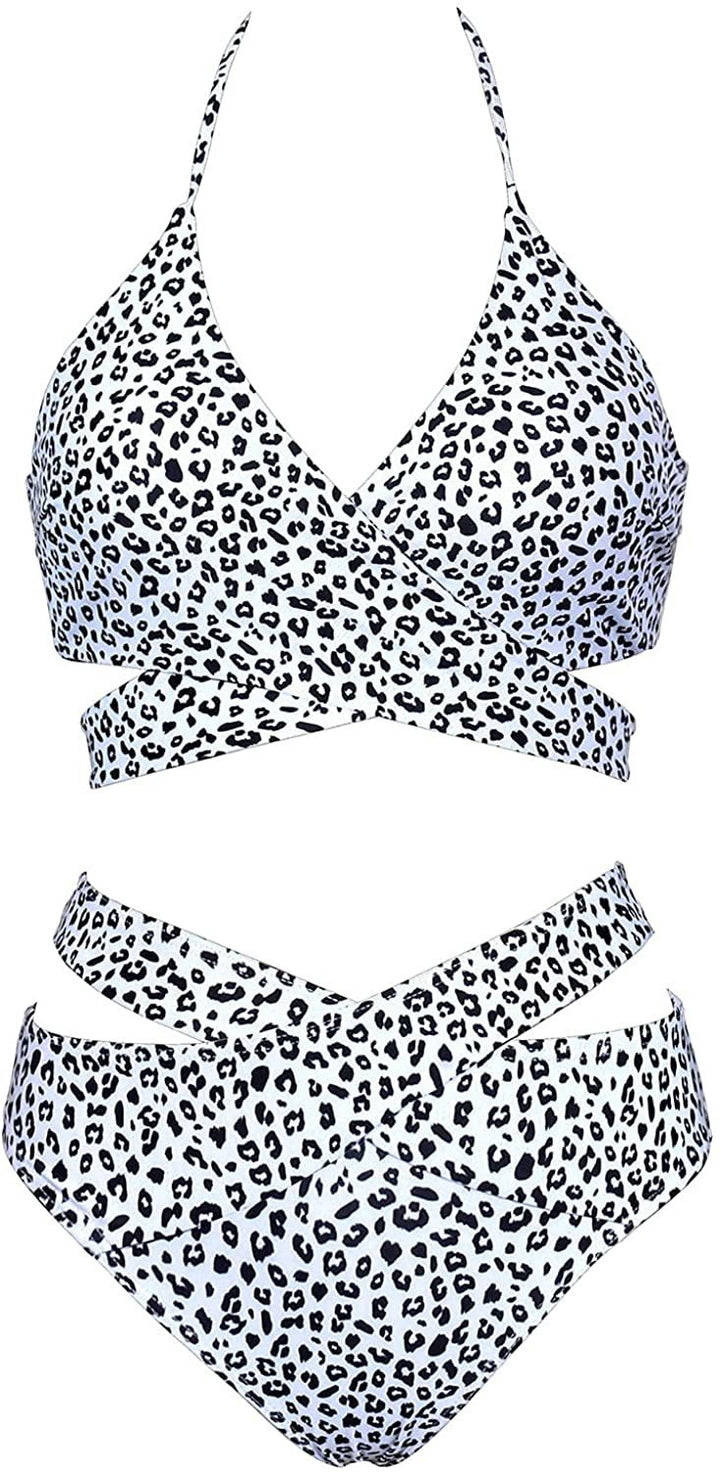 Dame bikini sæt med trendy indpakning top og højtaljede underdele Stilla