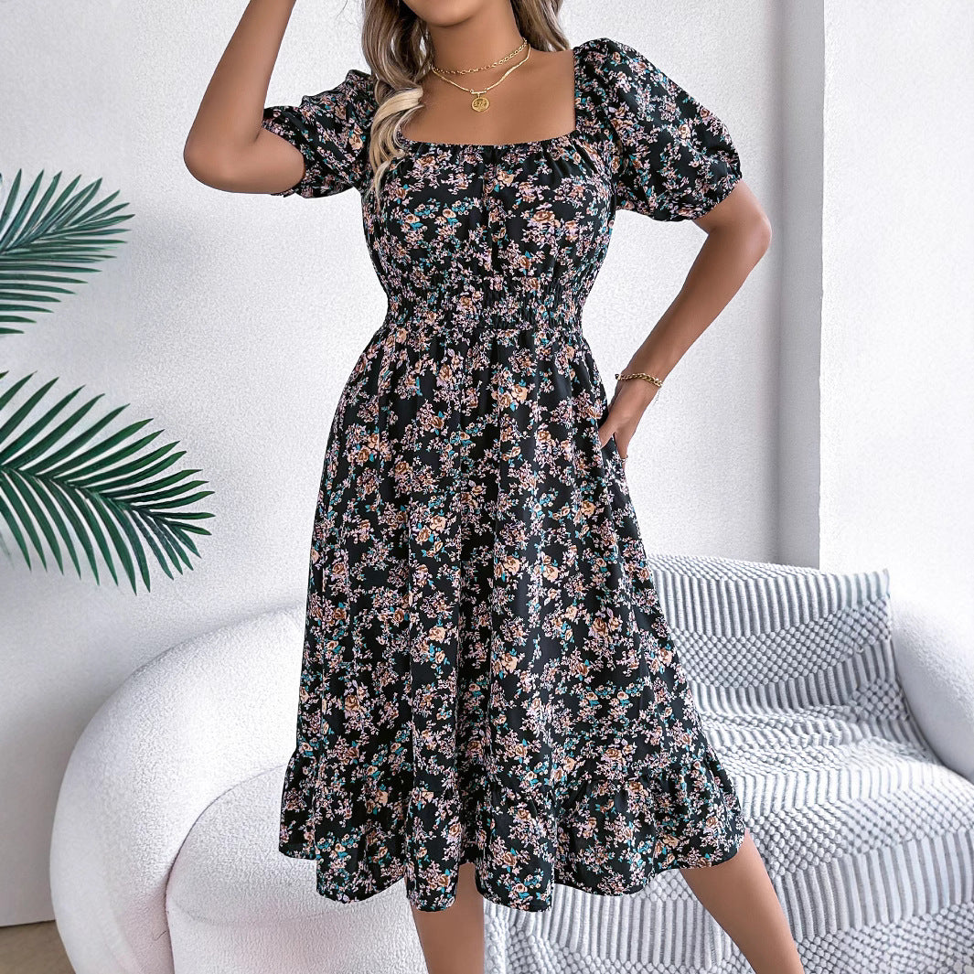 Dame Off-Shoulder Kjole med rynket Design Stilla