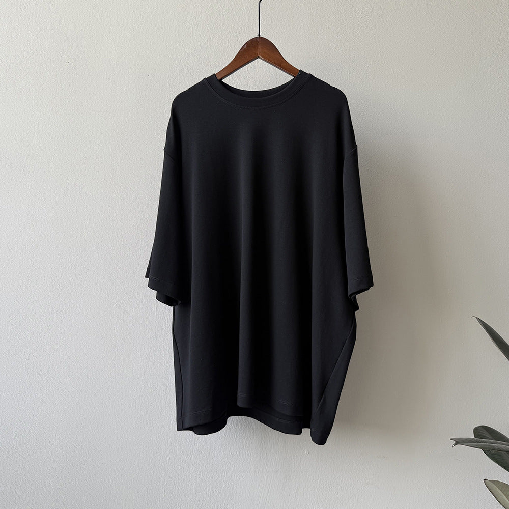 Dame løst oversized T-shirt i kvalitets bomuld med brede ærmer Stilla