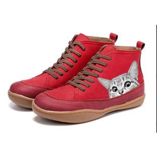 Dame moderigtige Sneakers med unikt kattemotiv Stilla