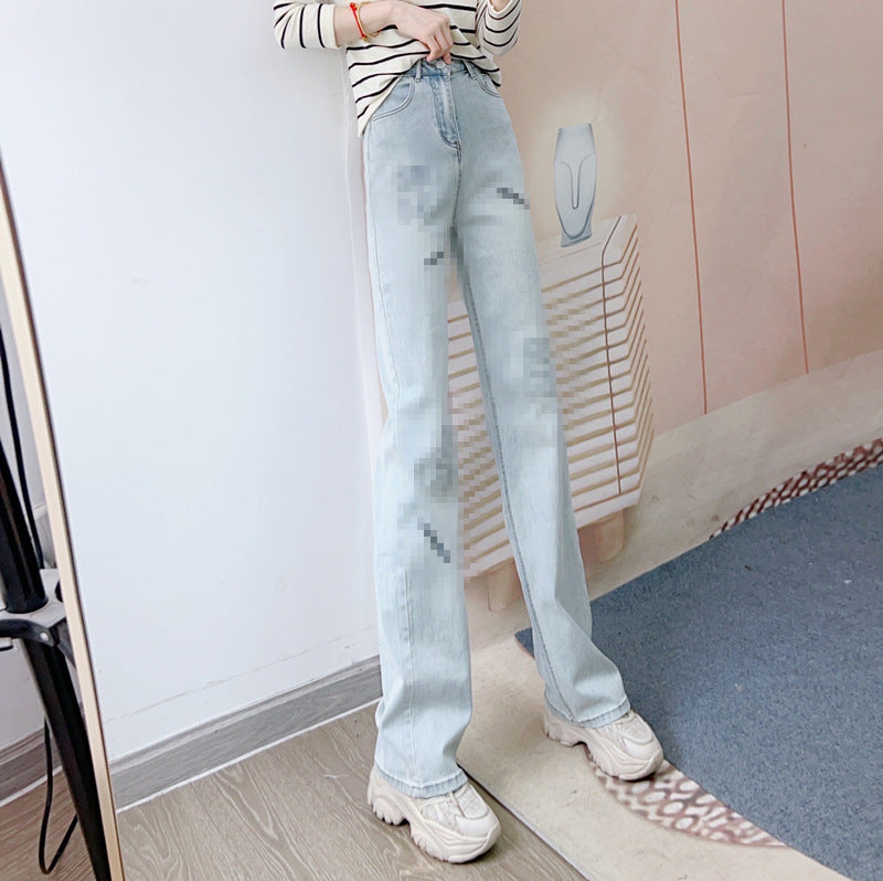 Dame Løst skåret Høj Talje Jeans med nostalgisk Vasket-Effekt Stilla