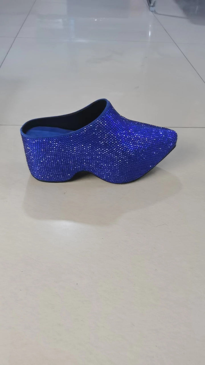 Femme med rhinsten udsmykkede clogs Stilla