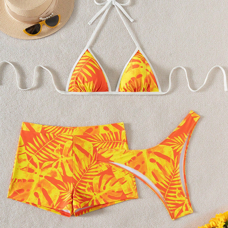 Dame Bikini-sæt med trendy palme-design Stilla
