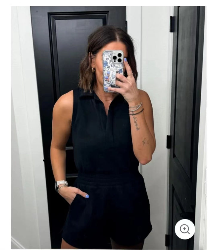Dame jumpsuit med lynlås og lommer Stilla
