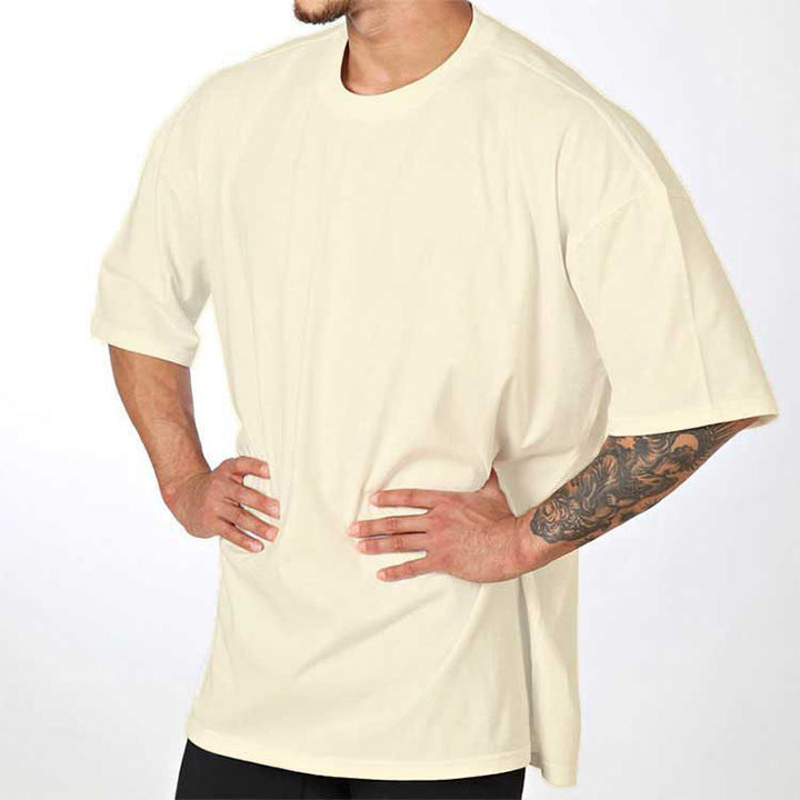 Herrer Oversized T-Shirt i højkvalitets bomuldsblanding med rund halsudskæring Stilla