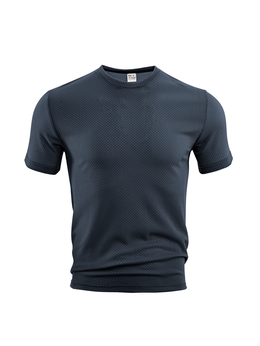 Herren med vaffelstruktur T-shirt med rund halsudskæring og tætsiddende pasform Skovae