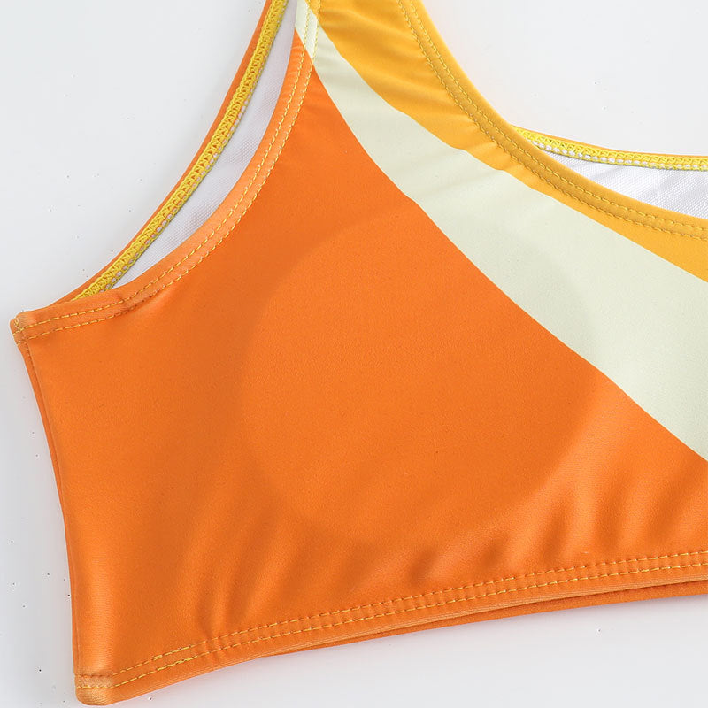 Dame Sidestrikket Bikini med farvematching design Skovae