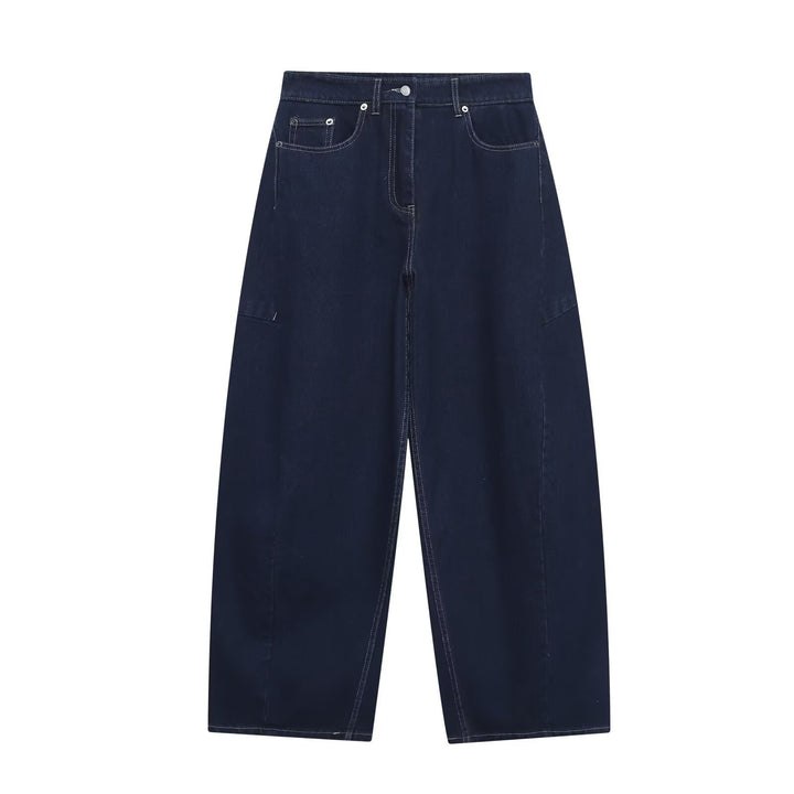 Dame løse jeans i moderne skæring med trendy cargo-lommer Skovae