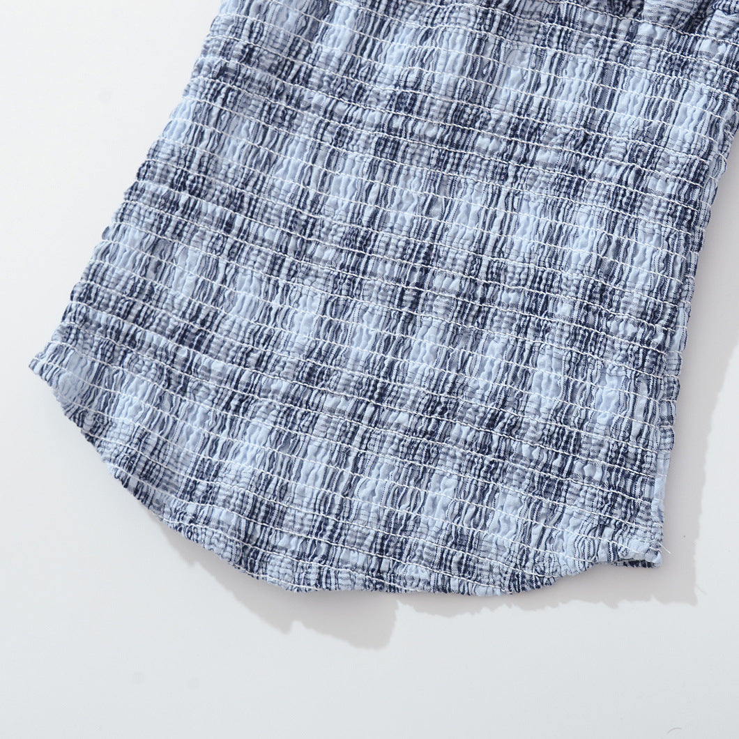 Dame asymmetrisk top med elegant knudedetalje og raffineret strukturdesign Stilla