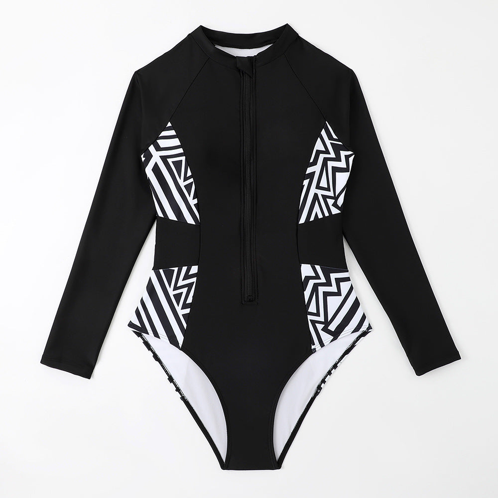 Dame Langærmet Zip-Up Sport Badedragt Stilla