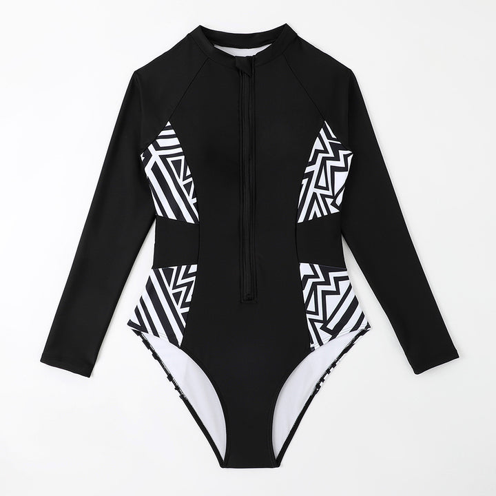 Dame Langærmet Zip-Up Sport Badedragt Stilla