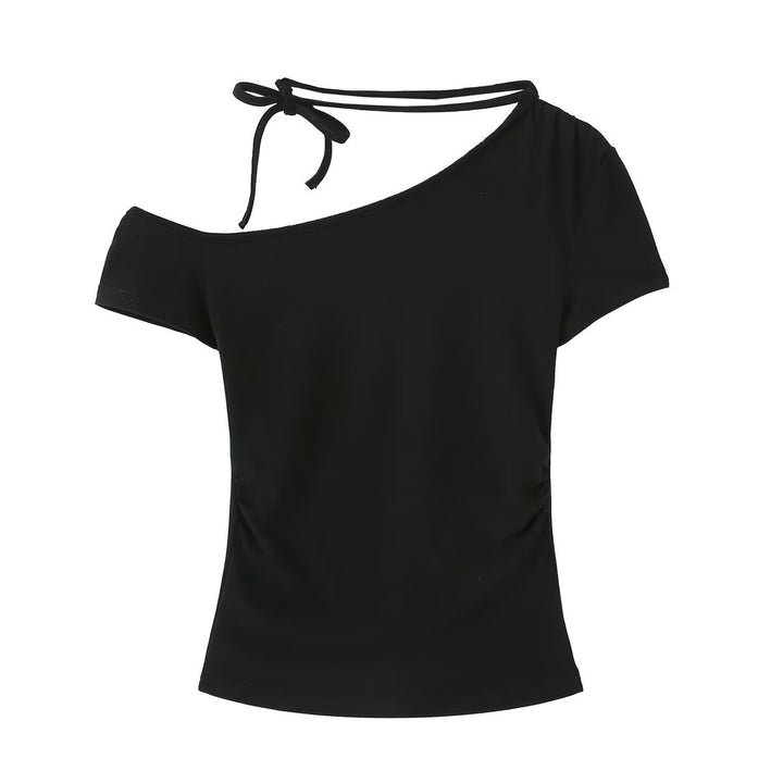 Dame Off-Shoulder top med knude dekoreret design og elegant skæring Stilla