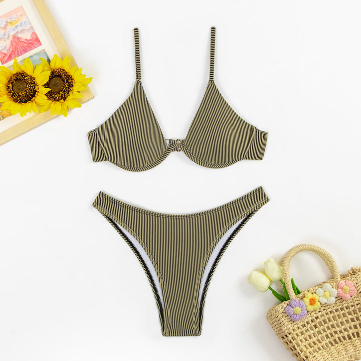 Dame bikini med høj benudskæring og sømløst design Stilla